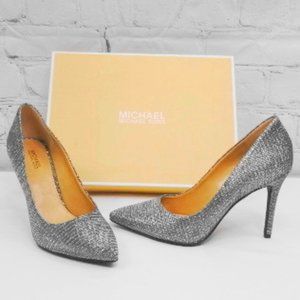 🆕 Michael Kors Claire Glitter Chain Mesh Pump